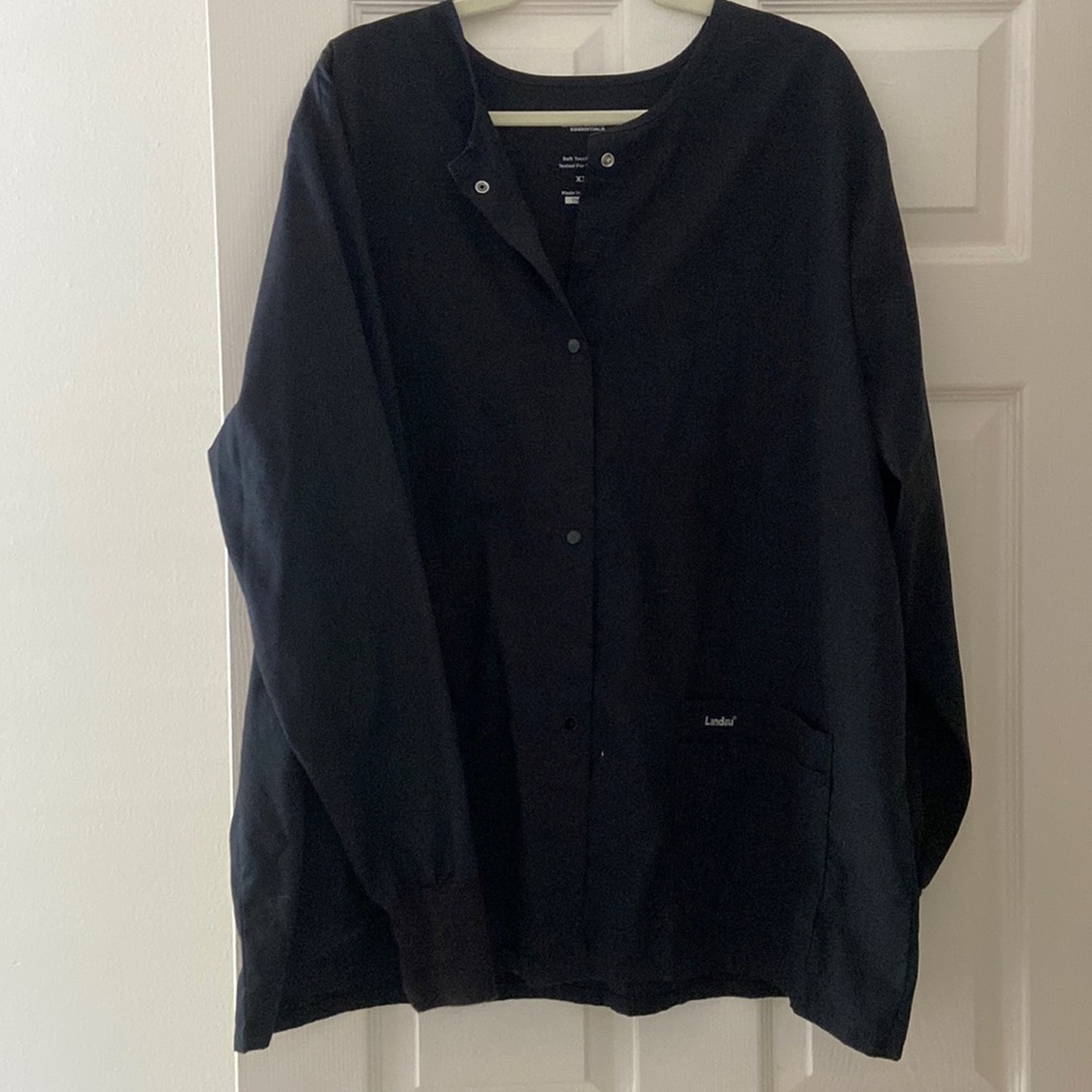 Landau Black Scrub Jacket XXL